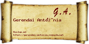 Gerendai Antónia névjegykártya